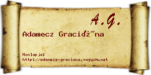 Adamecz Graciána névjegykártya